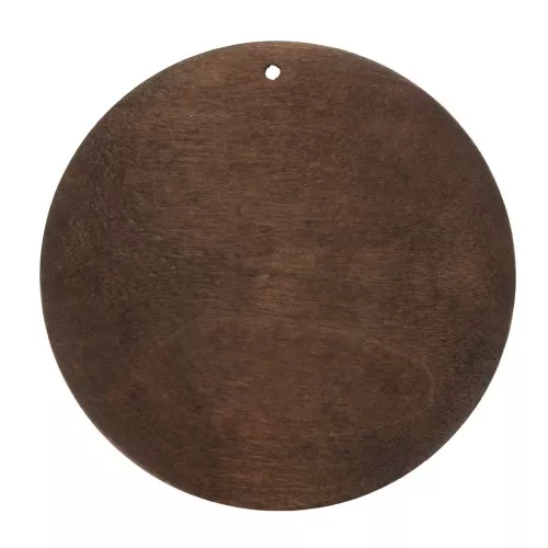 Pendentif rond en bois teinté marron foncé 59mm pour la création de bijoux DIY x1