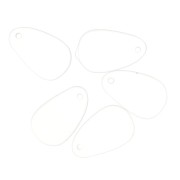 Breloque goutte en résine effet verre dépoli 15x24.5 mm - Transparent x1|raw }}