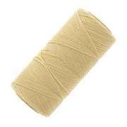 Bobine de fil ciré Linhasita pour micro macramé 1 mm - Jaune Paille (1046) x168m