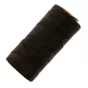 Bobine de fil ciré Linhasita pour micro macramé 0.5 mm - Marron Foncé (205) x335m