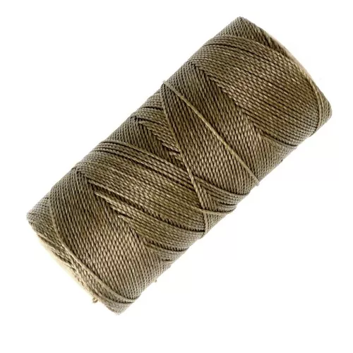 Bobine de fil ciré Linhasita pour micro macramé 0.5 mm - Kaki (222) x335m