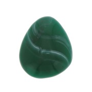 Cabochon poire en résine 18x20 mm à coller - imitation Malachite x1