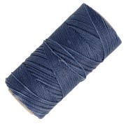 Bobine de fil ciré Linhasita pour micro macramé 0.5 mm - Denim (1037) x335m