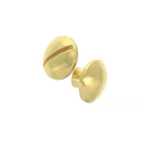 Fermoirs à visser 8 mm pour lacet 10 mm Doré à l'or fin x2