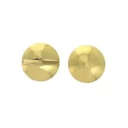 Fermoirs à visser 8 mm pour lacet 10 mm Doré à l'or fin x2