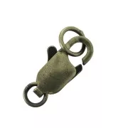 Fermoir mousqueton avec anneaux fermés 12 mm bronze x1
