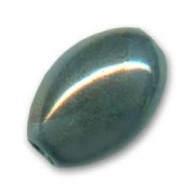 Olive en céramique 18x13 mm Bleu canard irisé|raw }}