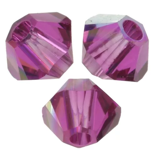 Toupies en cristal PureCrystal 5328 3 mm - Fuchsia AB x50