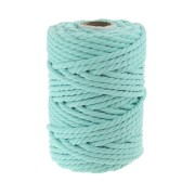Bobine de cordon en coton pour macramé 5 mm - Emeraude  x50m|raw }}