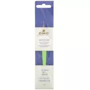Crochet acier avec manche ergonomique DMC - 0.75 mm - Vert x1