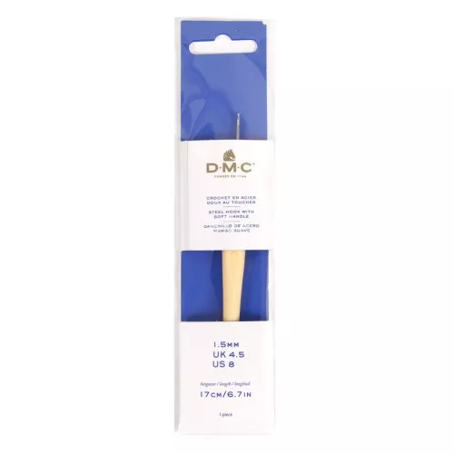 Crochet acier avec manche ergonomique DMC - 1.5 mm - Pêche x1