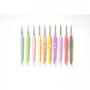 Crochet acier avec manche ergonomique DMC - 2 mm - Jaune x1