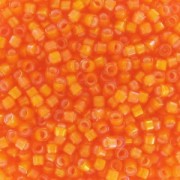 Miyuki Delica 11/0 DB1777 - Orange AB Lined White x8g|raw }}