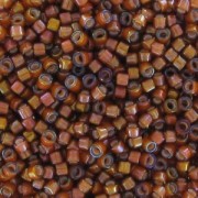 Miyuki Delica 11/0 DB1779 - Dark Topaz AB Lined White x8g