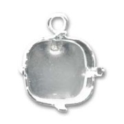 Serti griffe pendentif pour cabochon PureCrystal 4470 12 mm - Argenté x1|raw }}