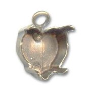 Serti griffe pendentif pour cabochon PureCrystal 4800 11x10 mm bronze|raw }}
