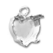 Serti griffe pendentif pour cabochon PureCrystal 4800 11x10 mm argenté|raw }}