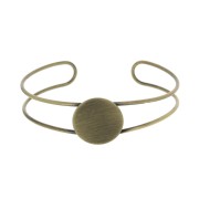 Bracelet plateau en laiton pour cabochon rond 20 mm - Bronze x1|raw }}