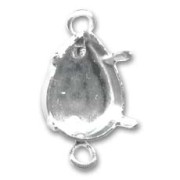 Serti griffe intercalaire pour cabochon PureCrystal 4320 14x10 mm - Argenté x1|raw }}