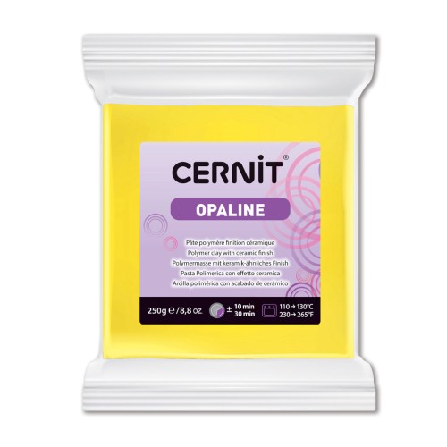 Pâte polymère Cernit Opaline 250 gr - Jaune Primaire 717