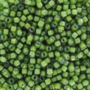 Miyuki Delica 11/0 DB1786 - Light Green AB Lined White x8g