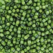 Miyuki Delica 11/0 DB1786 - Light Green AB Lined White x8g