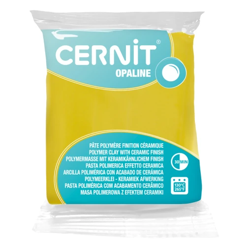 Pâte polymère Cernit Opaline 56 gr - Jaune Primaire 717