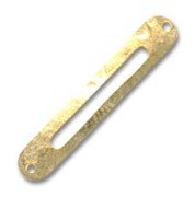 Intercalaire rectangle 2 trous 40x7 mm doré à l'or fin x1
