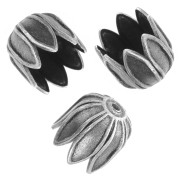 Coquille tulipe  9 mm a- Argenté vieilli x2|raw }}