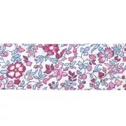 Biais en tissu Liberty - Katie and Millie - Fuchsia x1m