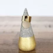 Sequins froissés 15 mm bronze x5