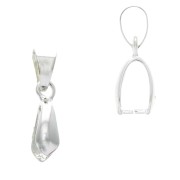 Attache pendentif 20 mm pour la création de bijoux fantaisie - Placage Argent fin x1|raw }}