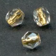 Facettes 3 mm Crystal Gold Lined x50