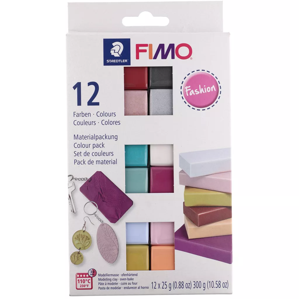Pâte FIMO Soft 12 Couleurs Pastel - Pâte à Modeler Durcissante Au Four - Loisir Créatif