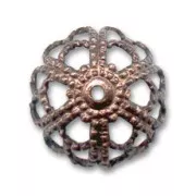 Coupelle filigranée 14 mm cuivré vieilli x1