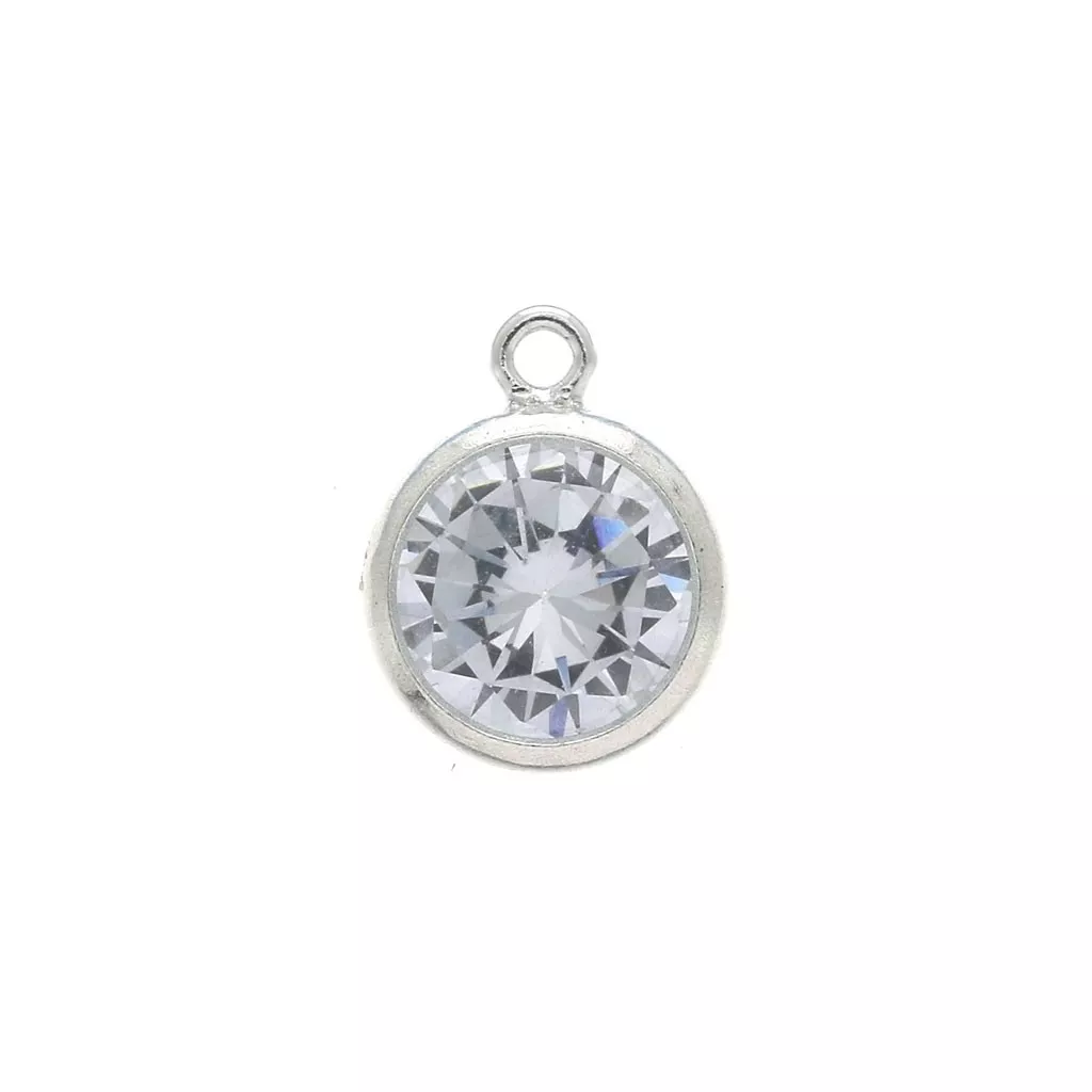 Pendentif Nœud En Zirconium CZ Et Argent 925 - Modèle PE162 - Neuf Avec étiquettes