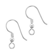 Crochets d'oreilles boules 18 mm Placage argent fin x6|raw }}
