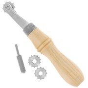 Roulette pour marquer et percer le cuir - outil avec un manche en bois x1|raw }}