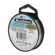 Fil Cablé 49 brins 0.46 mm - Beadalon - Doré à l'or fin x3.05 m