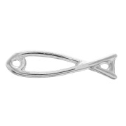 Intercalaire poisson en zamac 2 trous 24 mm - Placage Argent fin vieilli x1|raw }}