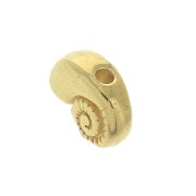 Perle en métal coquillage 10x8 mm pour la création de bijoux DIY - Doré x1