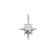 Pendentif étoile du nord en zamac 14x10 mm - Placage Argent fin vieilli x1|raw }}