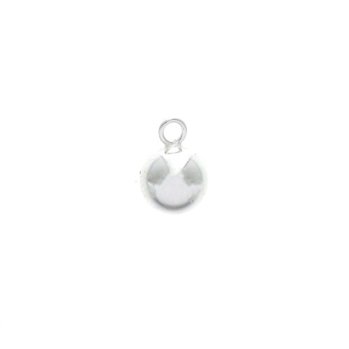 Breloque forme boule 6 mm pour la création de bijoux fantaisie en Argent 925 x1
