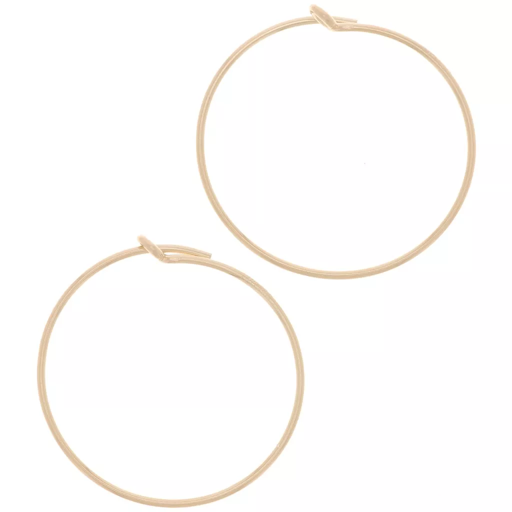 Boucles D'oreilles Créoles Losange 20mm Plaqué Or Laminé - Neuves Avec étiquettes