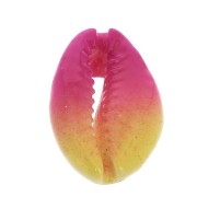 Coquillage Cauri dégradé rose/jaune - effet tie and dye - 20 à 26mm x1|raw }}