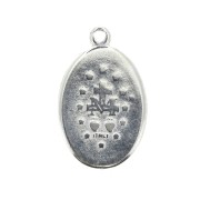 Médaille résine époxy Vierge pour la création de bijoux fantaisie 25 mm - Vert x1