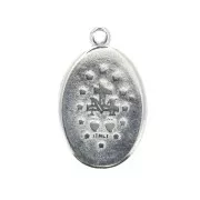 Médaille résine époxy Vierge pour la création de bijoux fantaisie 25 mm - Vert x1