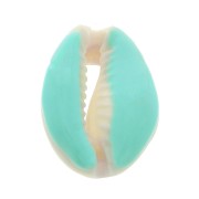 Coquillage Cauri avec résine époxy Bleu ciel pour création de bijoux 20 à 25mm x1