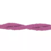Perles Heishi rondelles  en pâte polymère 6x1 mm Orchidée x43 cm