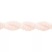 Perles Heishi rondelles  en pâte polymère 6x1 mm Rose pâle x44 cm